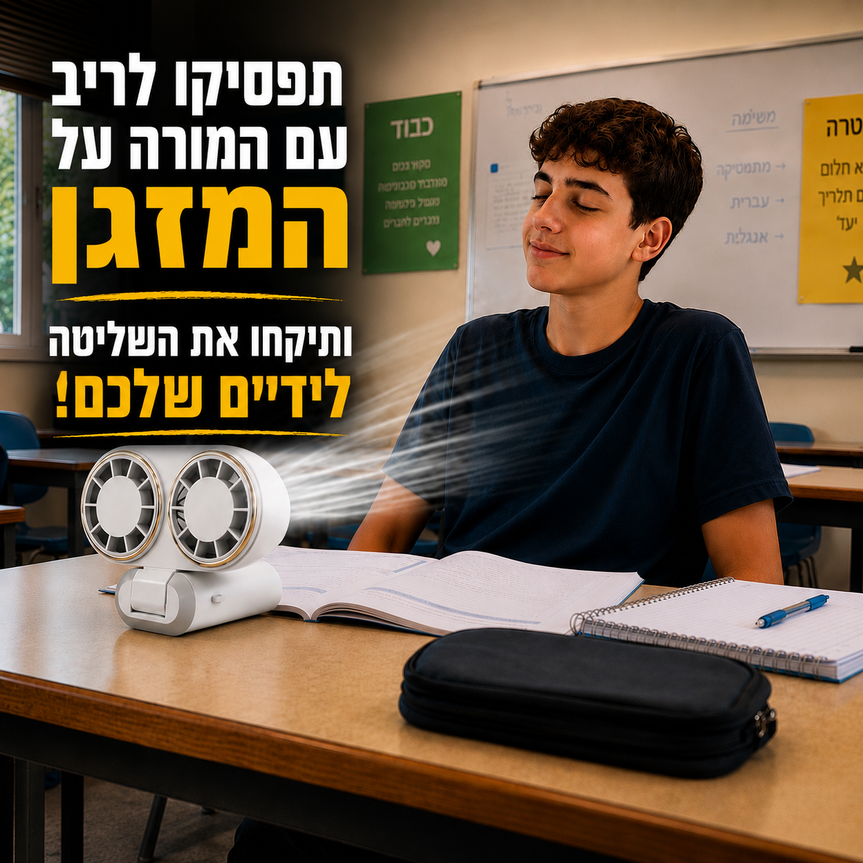 מאוורר נייד כפול